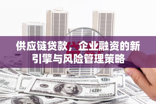 金东供应链贷款，企业融资的新引擎与风险管理策略