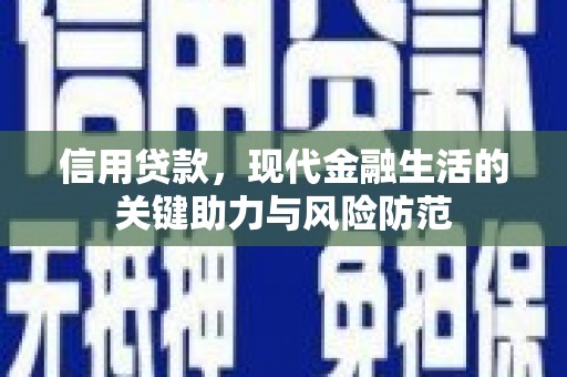 金东信用贷款，现代金融生活的关键助力与风险防范