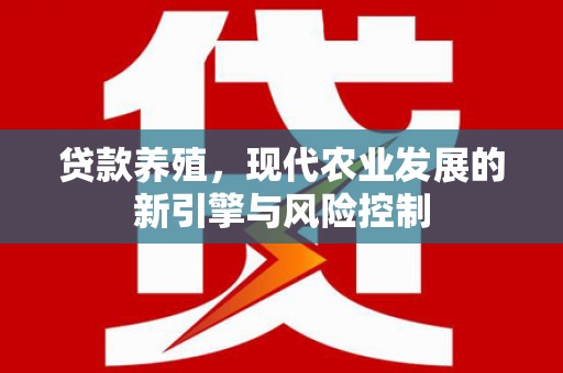 金东贷款养殖，现代农业发展的新引擎与风险控制