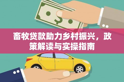 金东畜牧贷款助力乡村振兴，政策解读与实操指南