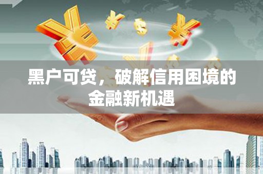 金东黑户可贷，破解信用困境的金融新机遇