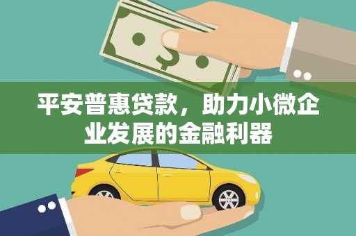 金东平安普惠贷款，助力小微企业发展的金融利器