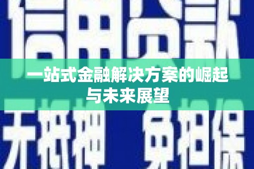 金东一站式金融解决方案的崛起与未来展望
